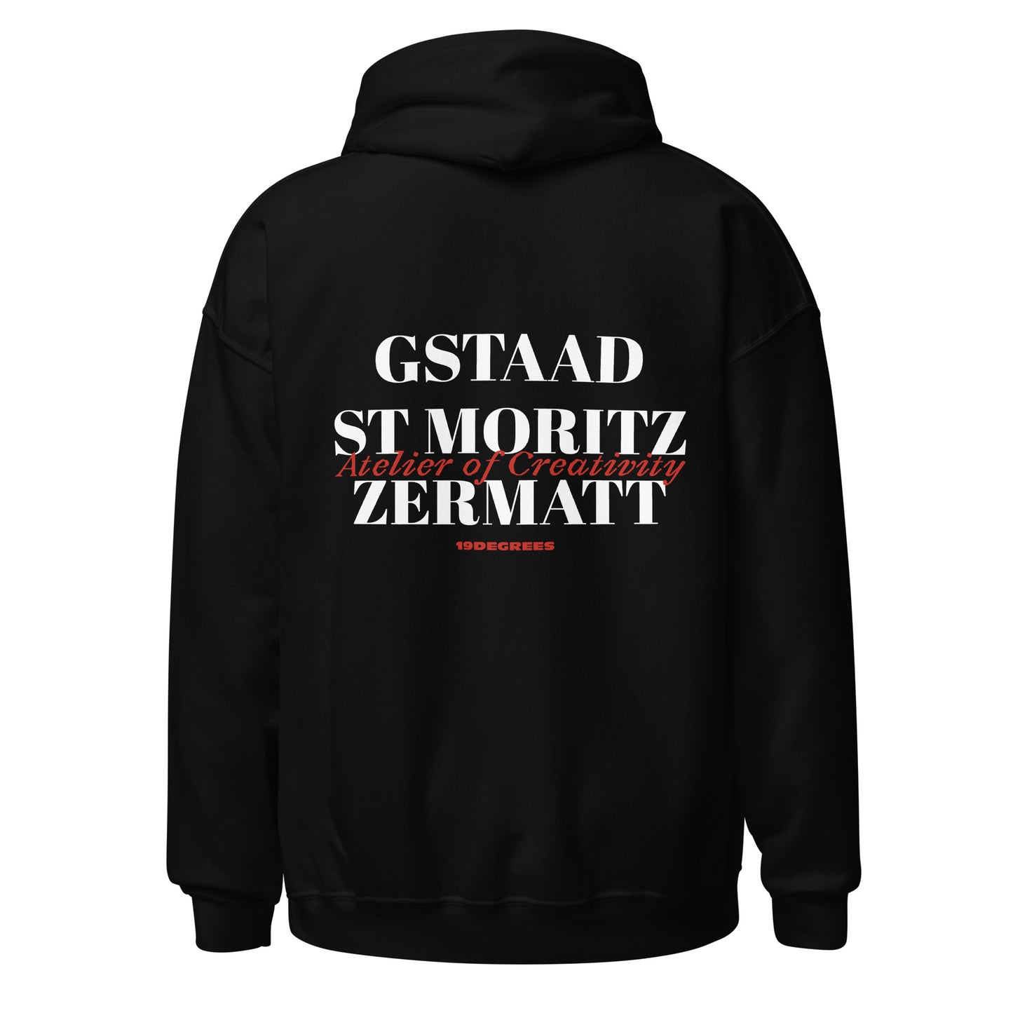 ALPINE SKI CLUB HOODIE BLACK