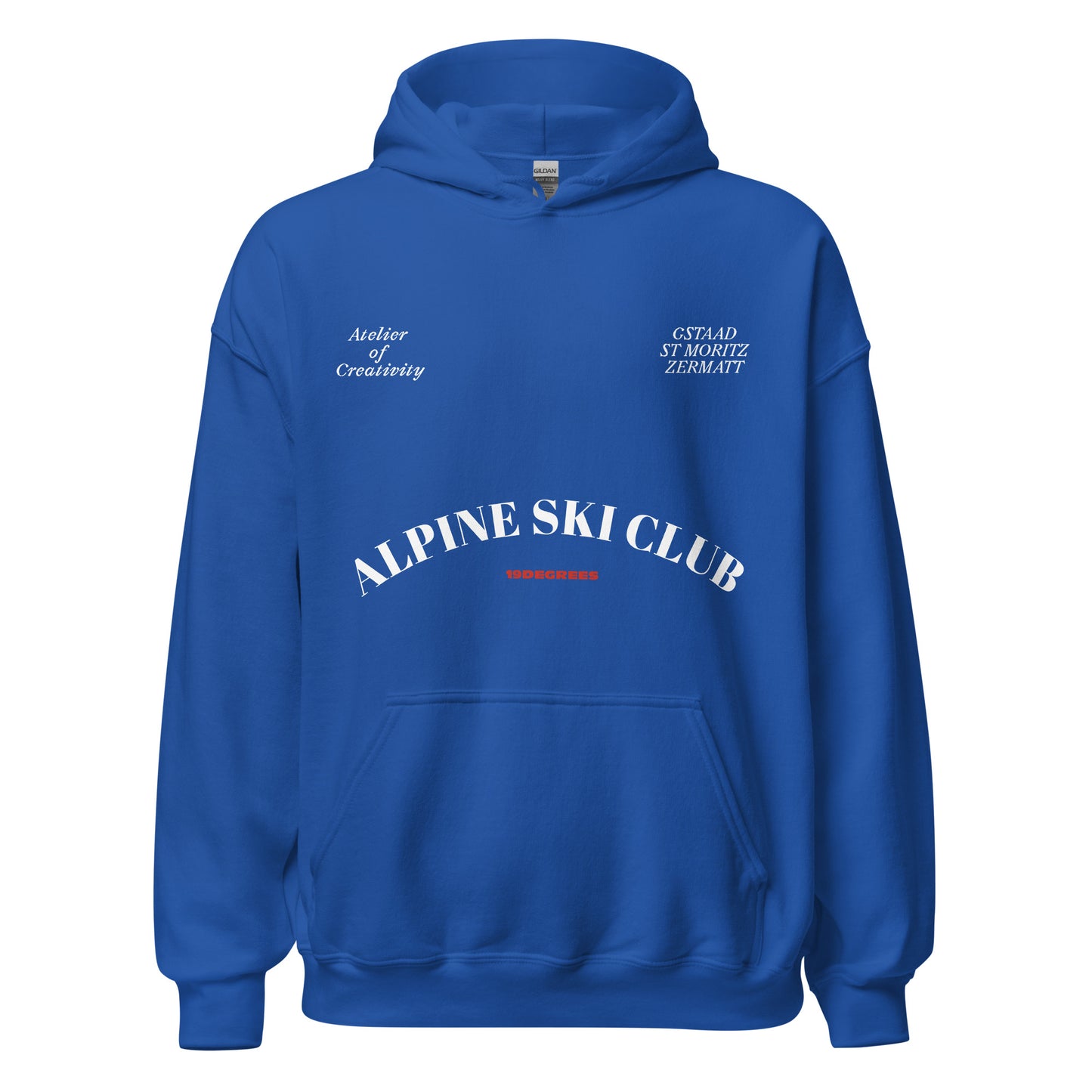 ALPINE SKI CLUB HOODIE ROYAL BLUE